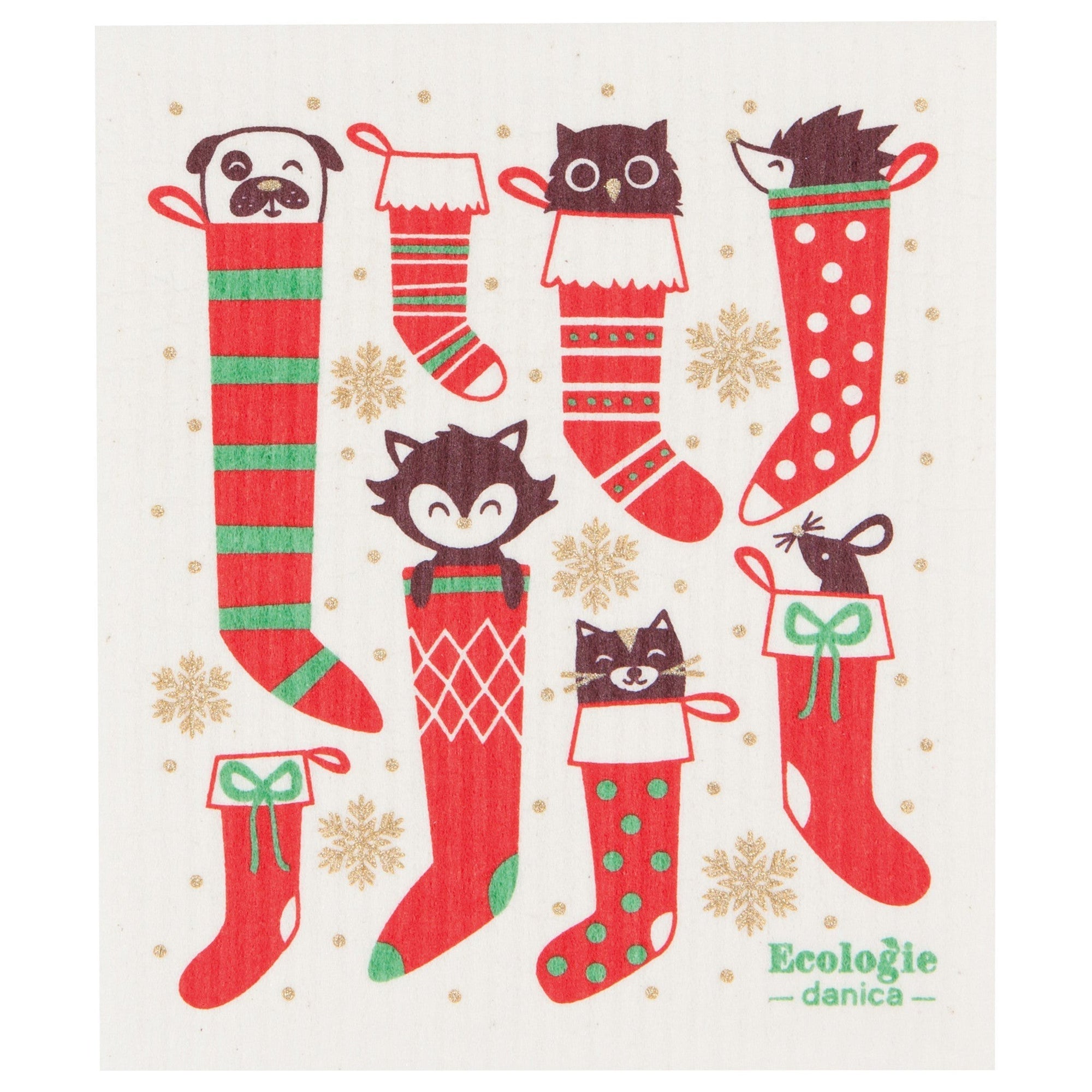 Now Designs Swedish Dish Cloth Christmas Stockings