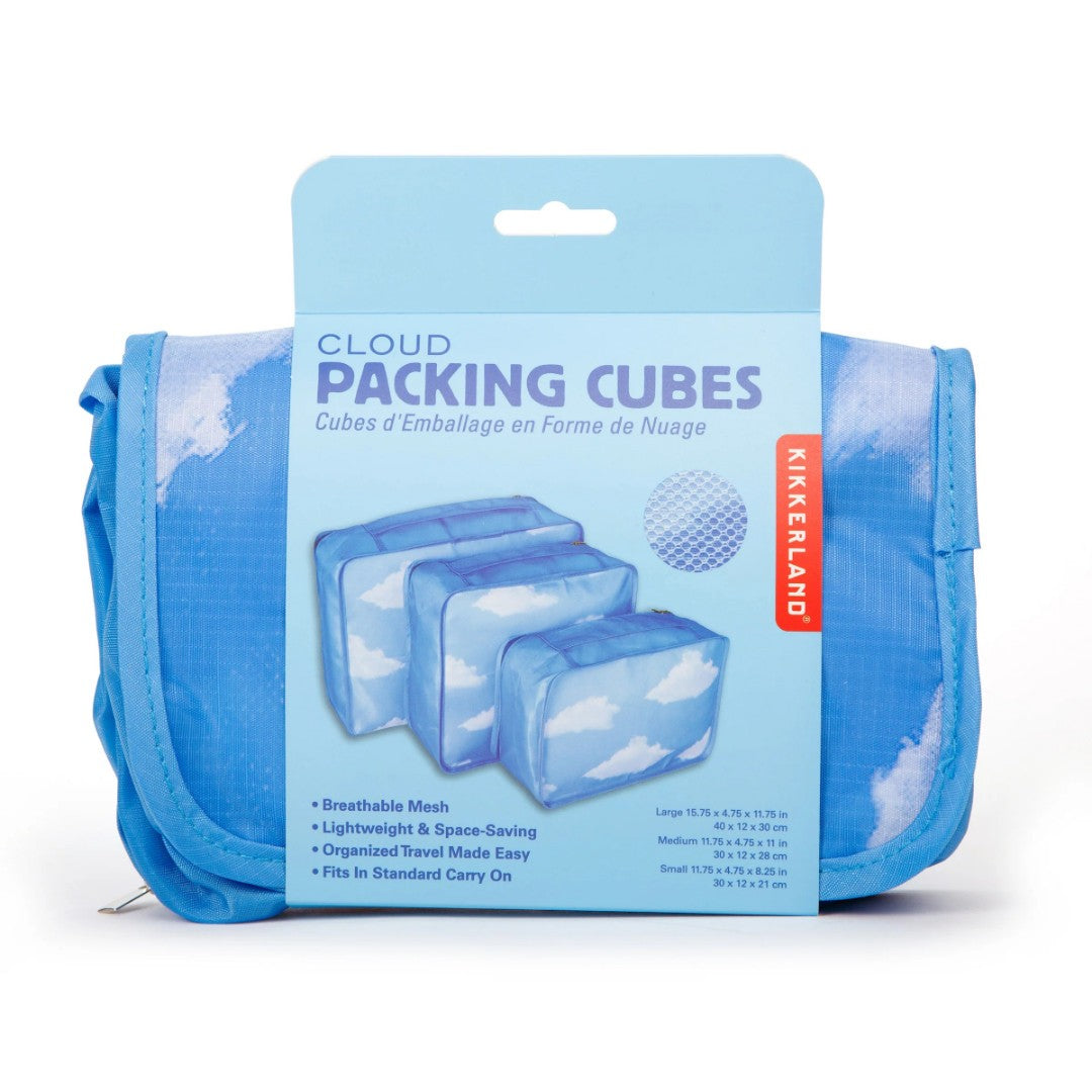 Kikkerland Cloud Travel Packing Cubes Set Of 3