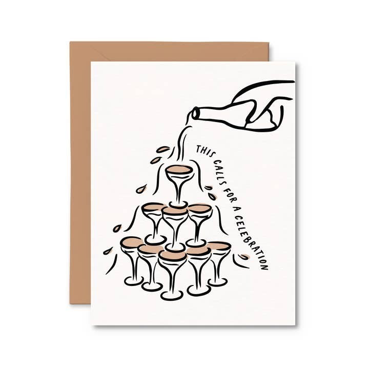 Pretty By Her Congrats Card - This Calls For A Celebration