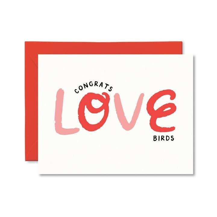 Pretty By Her Wedding Card - Love Birds