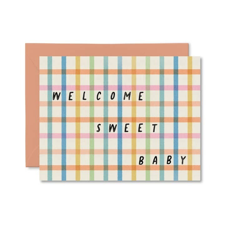 Pretty By Her Baby Card - Welcome Sweet Baby