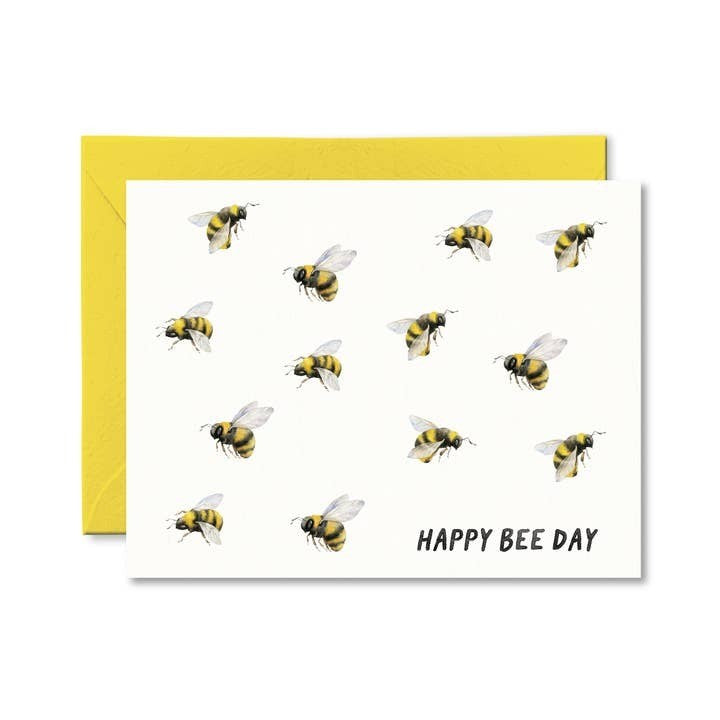 Pretty By Her Birthday Card - Happy Bee Day