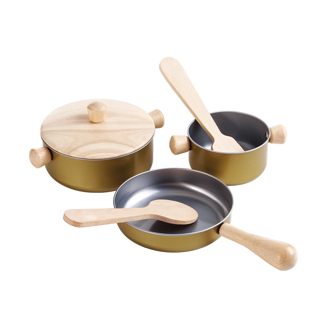 PlanToys Toddler Toy Cooking Utensil Set