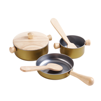 PlanToys Toddler Toy Cooking Utensil Set