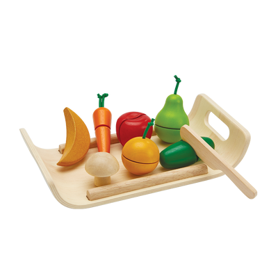PlanToys Toddler Toy Fruits & Vegetables Set
