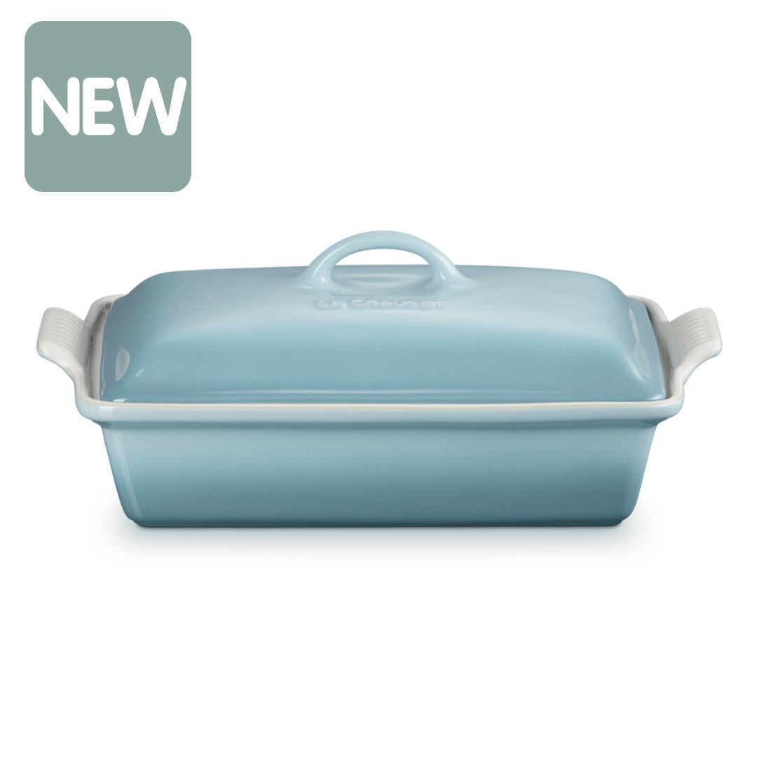 Le Creuset Sea Salt Heritage Rectangular Roaster With Lid 3.8L