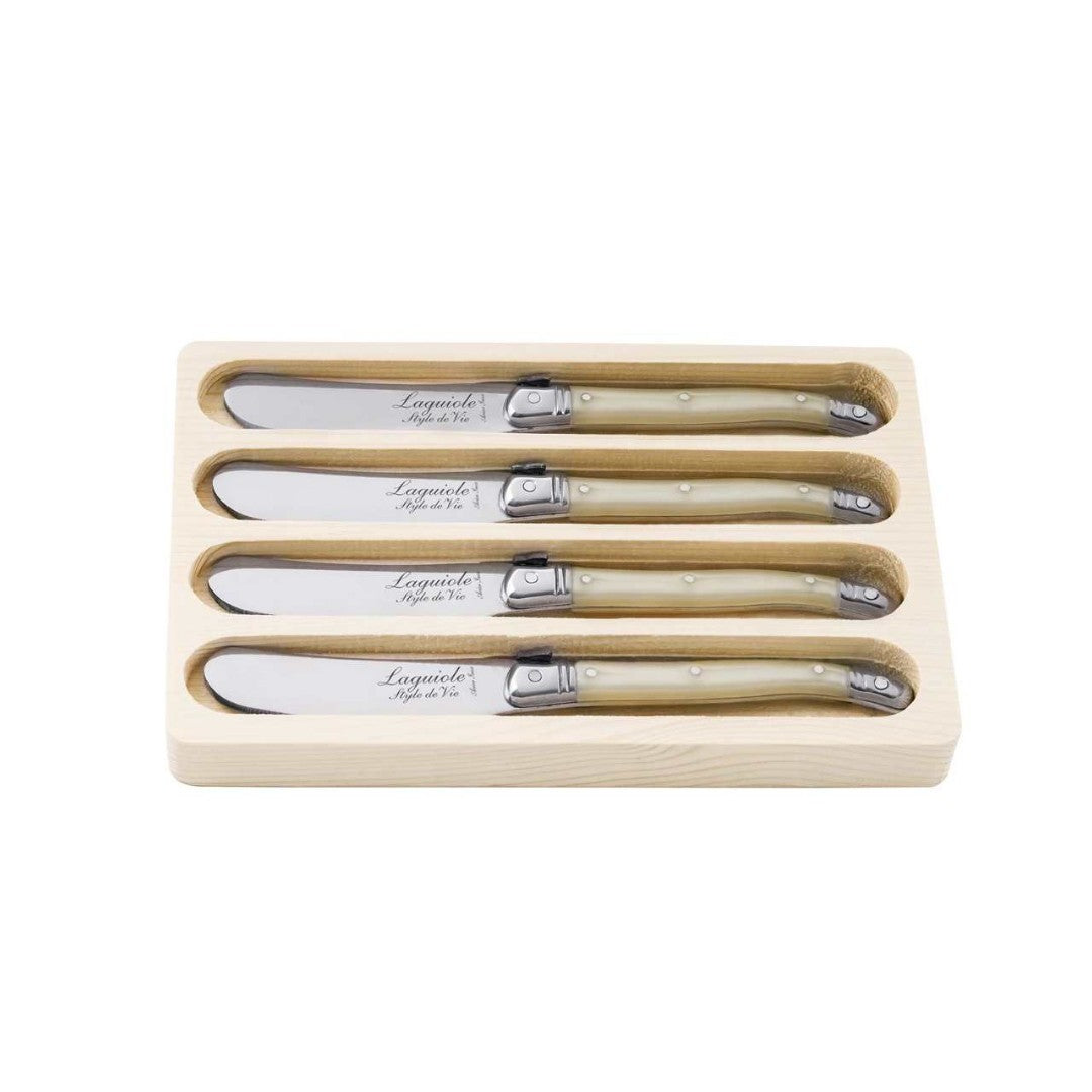 Laguiole Premium Butter Knife Set Of 4 - Ivory