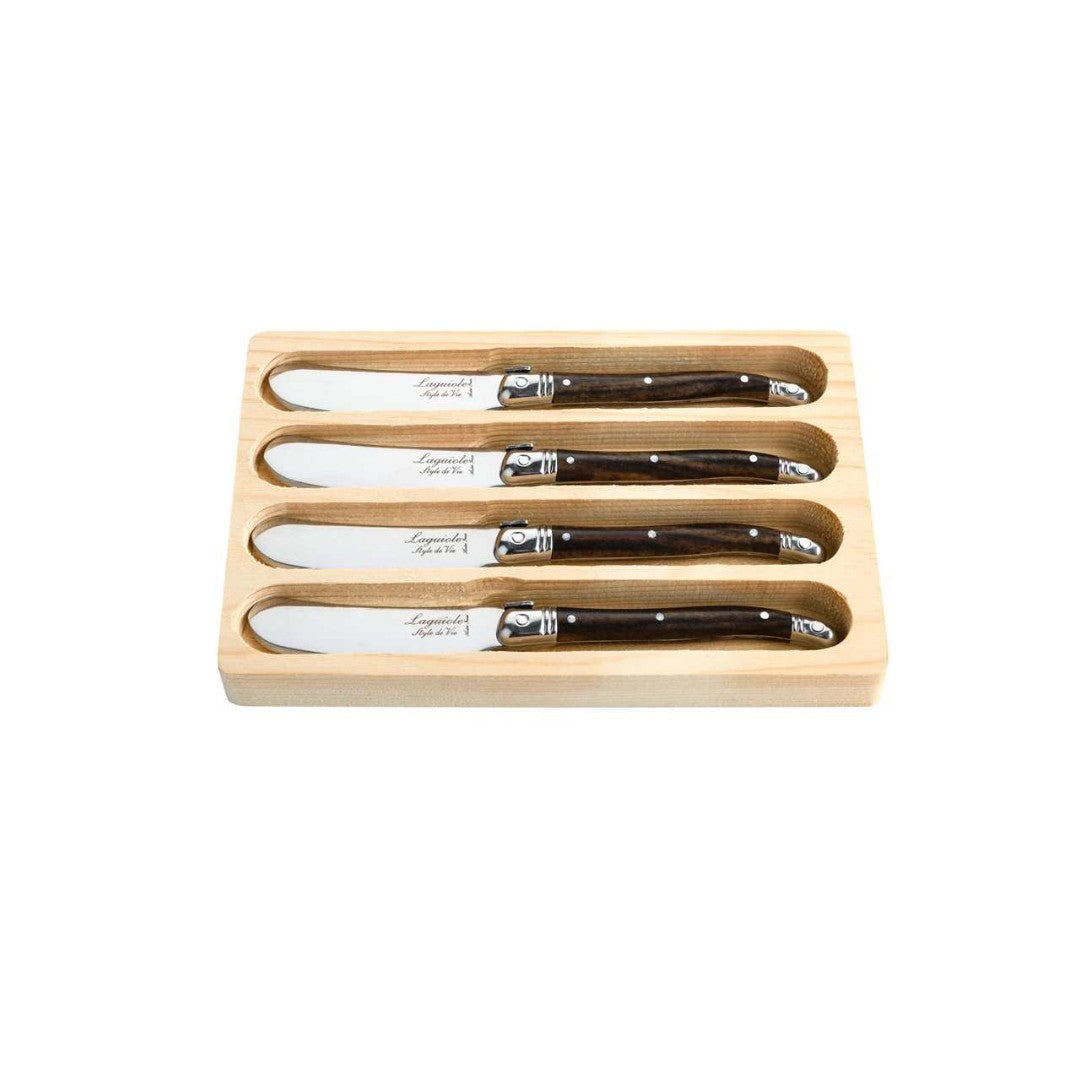 Laguiole Premium Butter Knife Set Of 4 - Brown