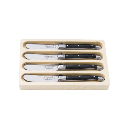 Laguiole Premium Butter Knife Set Of 4 - Black