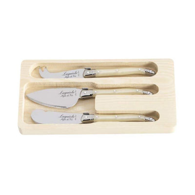 Laguiole Premium Cheese Knife Set Of 3 - Ivory