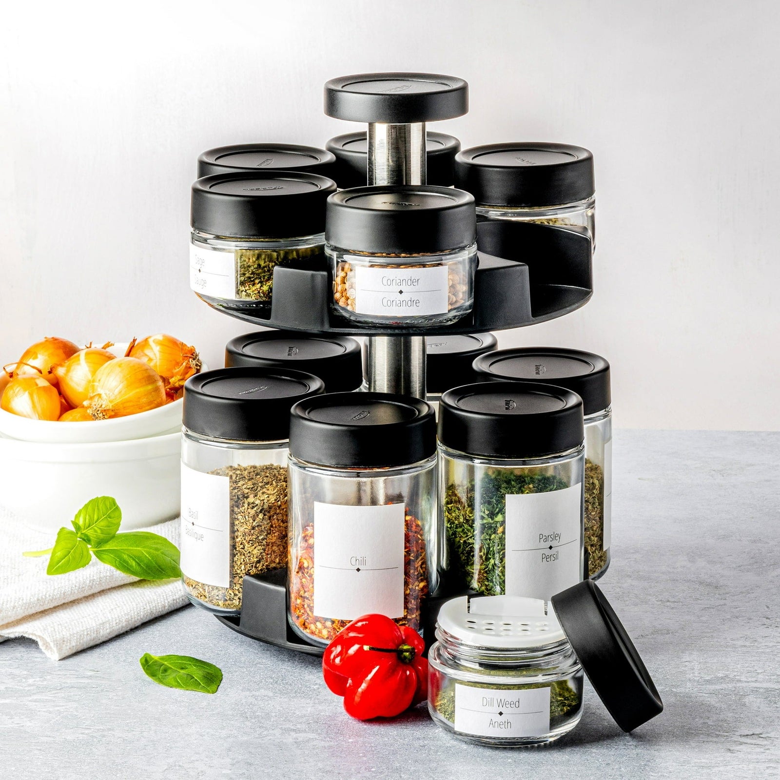 Trudeau Stak 12 Bottle Spice Rack