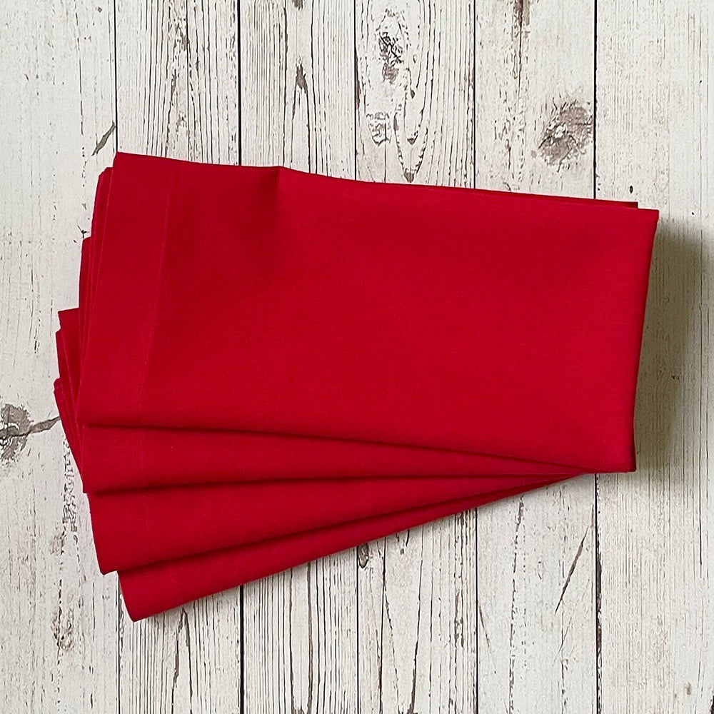 Mahogany Napkin Set Of 4 Fiery Red