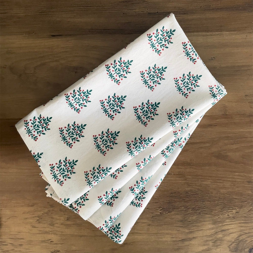 Mahogany Christmas Napkin Set Of 4 Tree Motif