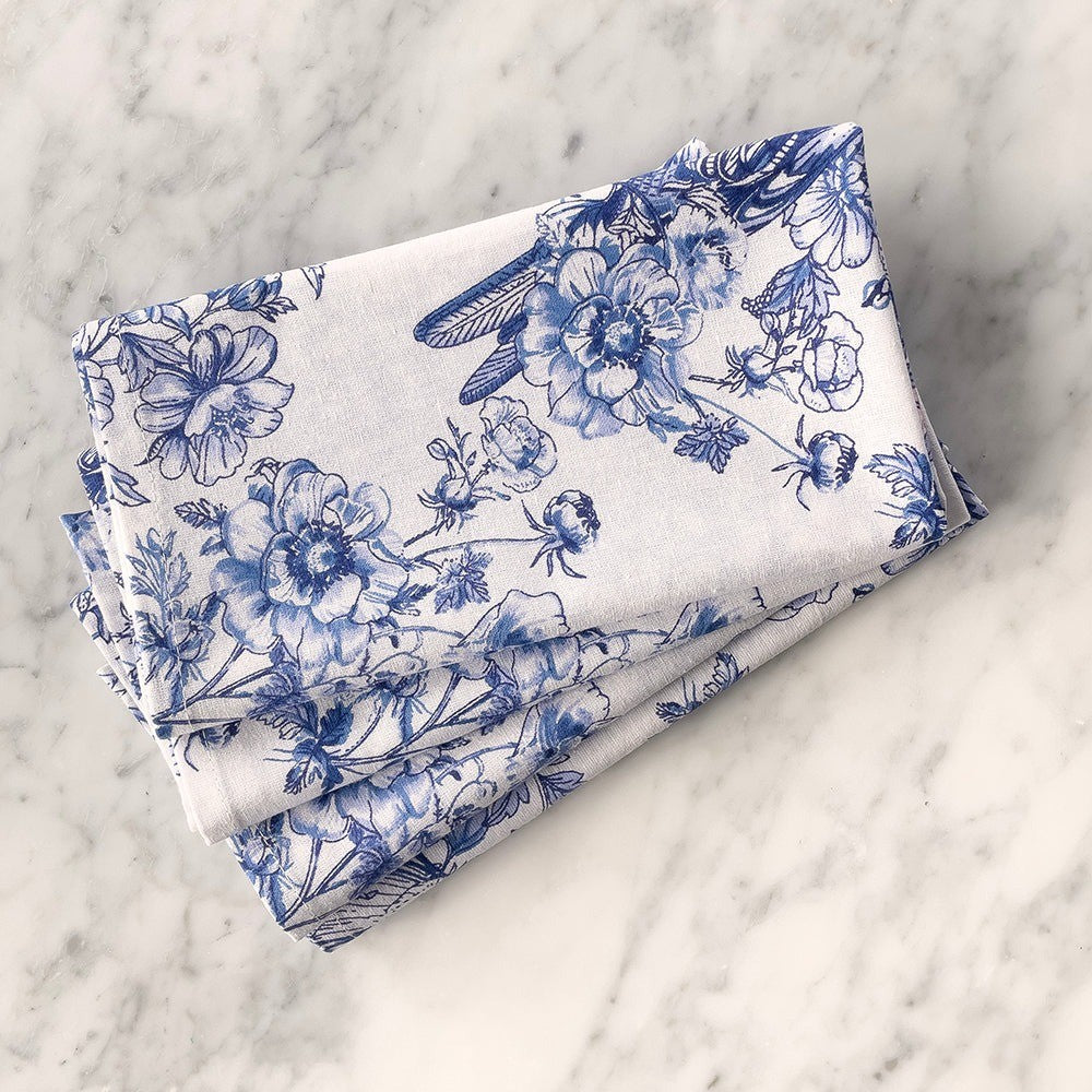 Mahogany Napkin Set Of 4 Blue Collins