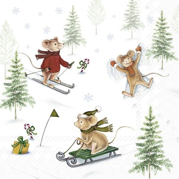IHR Christmas Luncheon Napkin 20 Pack Winter Snow Fun