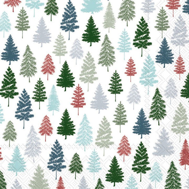 IHR Christmas Luncheon Napkin 20 Pack Nordic Forest Blue Green