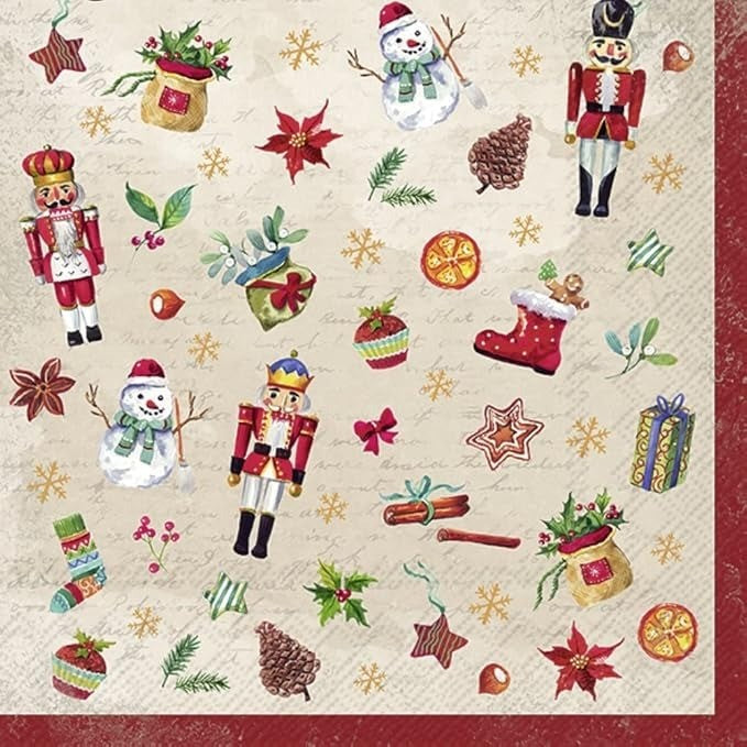 IHR Christmas Luncheon Napkin 20 Pack Festive Tradition