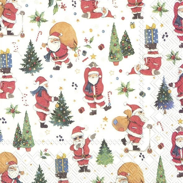 IHR Christmas Luncheon Napkin 20 Pack Santas Look