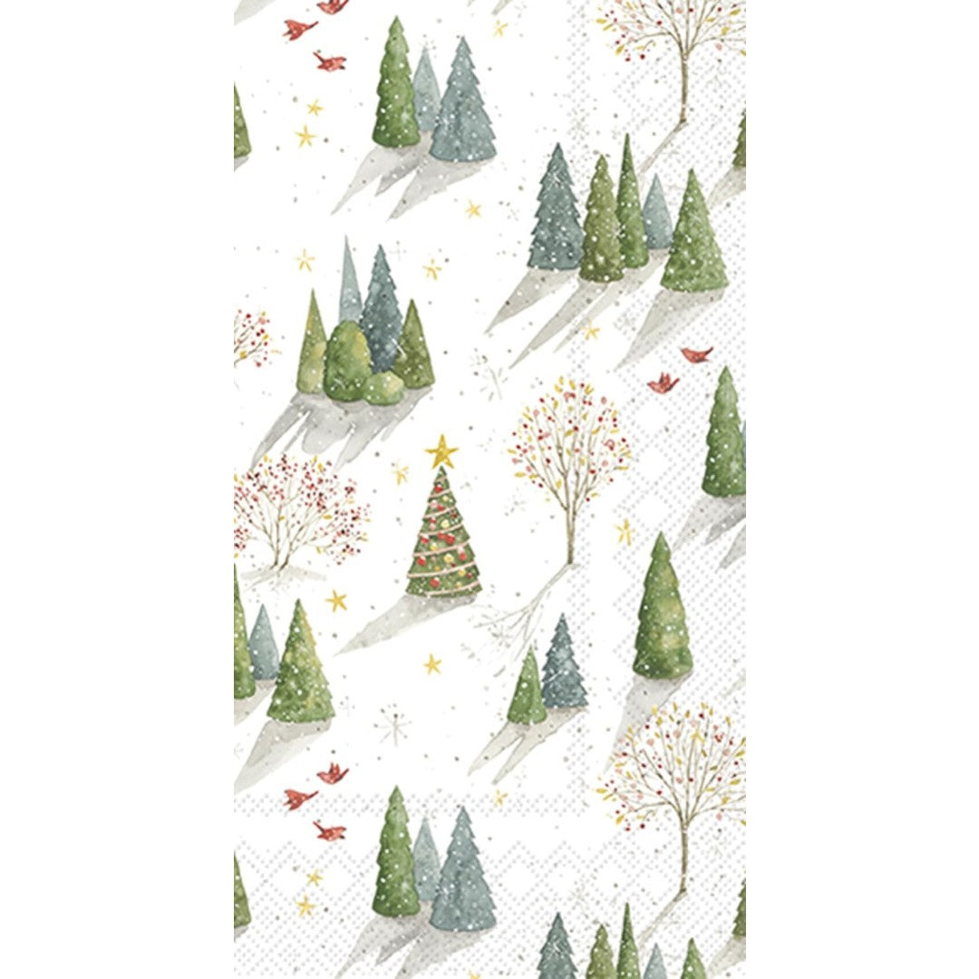 IHR Christmas Buffet Napkin 16 Pack Decorated Trees