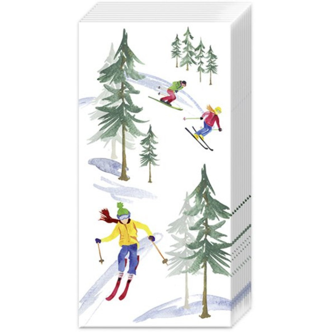 IHR Christmas Pocket Tissue 10 Pack Down The Slope
