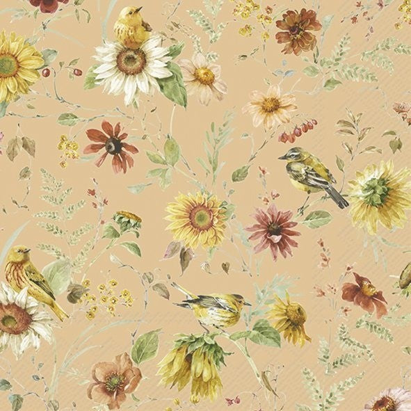 IHR Fall Luncheon Napkin 20 Pack Late Summer Beauties