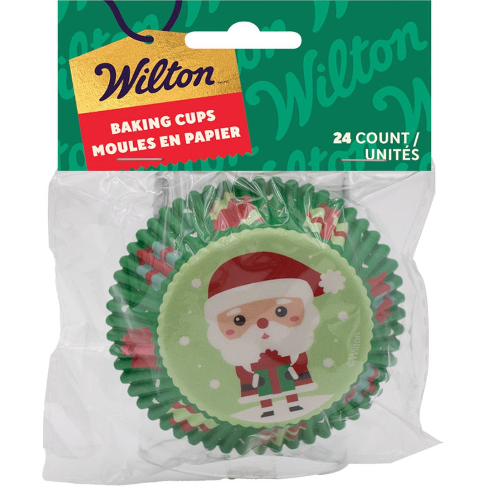 Wilton Christmas Baking Cups 24 Count - Santa