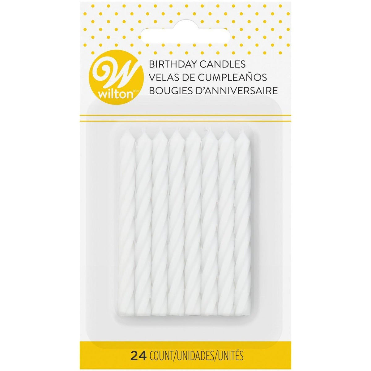 Wilton Birthday Candles 24 Pack - Bright White
