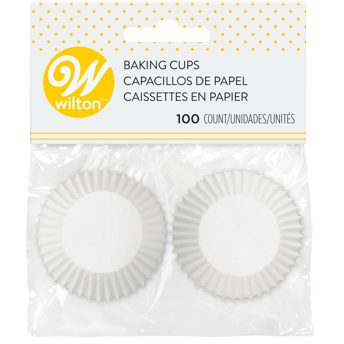 Wilton Mini Baking Cups 100 Count - Plain White