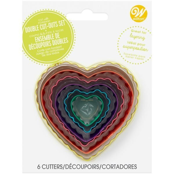Wilton Double-Sided Heart Cookie Cutter Set Of 6