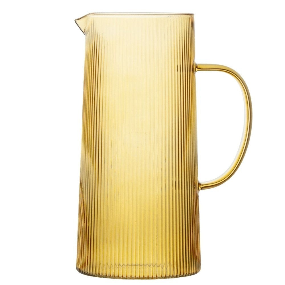 Brilliant Ribbed Amber Pitcher 1.5 L - iQ living