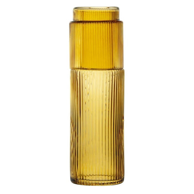 Brilliant Ribbed Amber Carafe 600ml