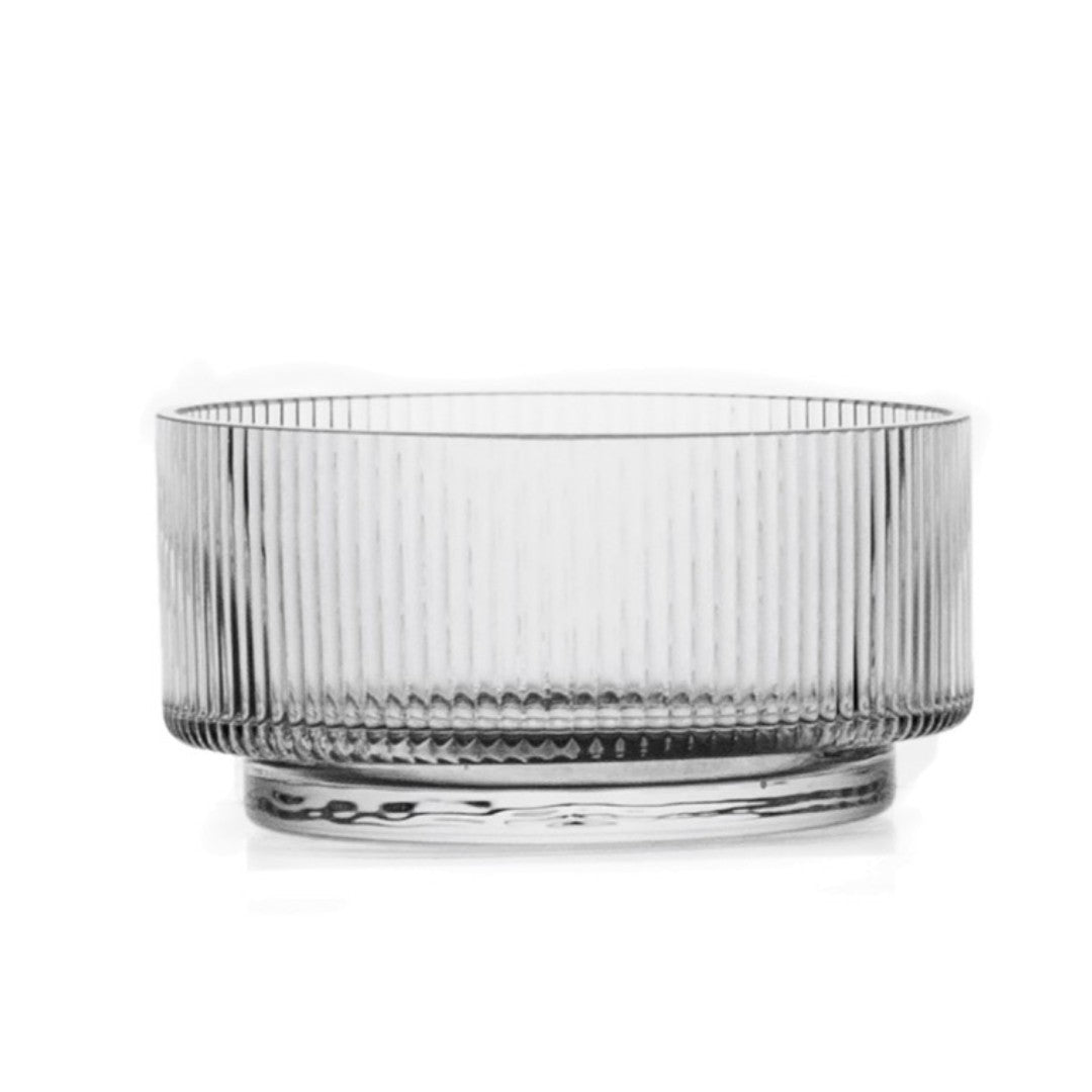 Brilliant Ribbed Clear Dip Bowl 4" Set Of 4