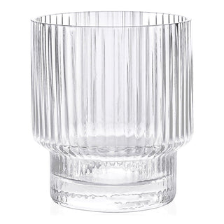 Brilliant Ribbed Clear Drinking Glass Set Of 4 - DOF