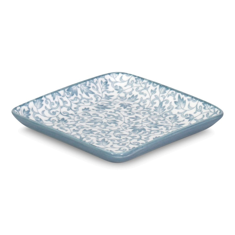 Brilliant Denim Daisy Appetizer Plate 4.75"