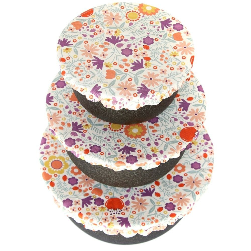 Colibri Bowl Cover Set Of 3 - Wildflowers