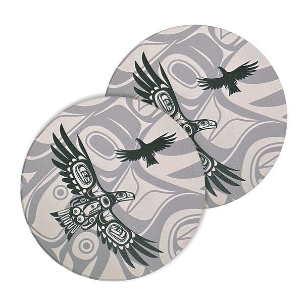 Native Northwest Ceramic Coaster Set Of 2 Soaring Eagle