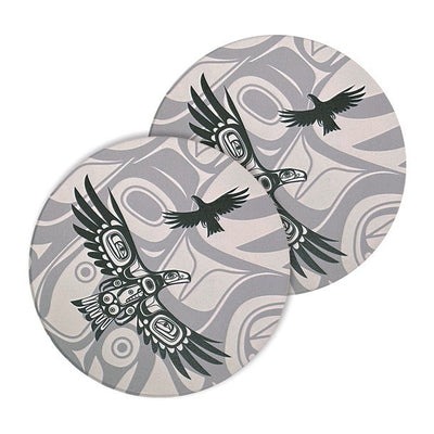 Native Northwest Ceramic Coaster Set Of 2 Soaring Eagle
