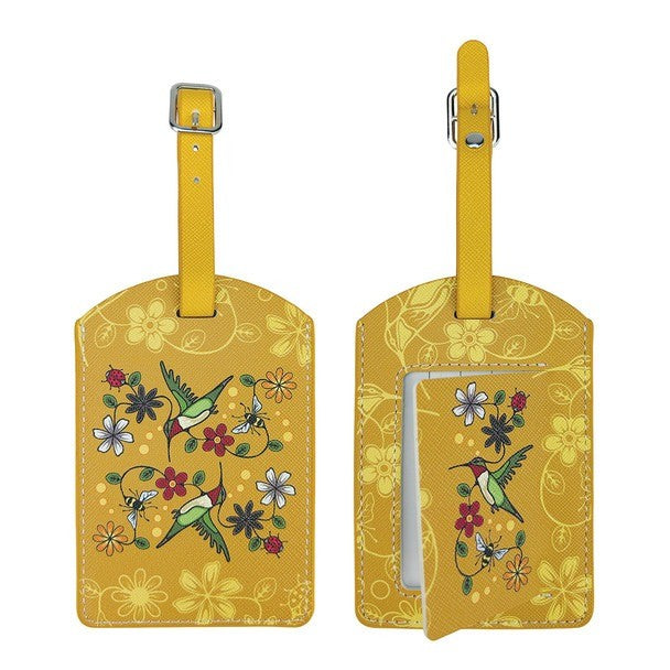 Native Northwest Luggage Tag Yellow Hummingbird