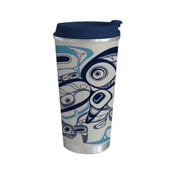 Native Northwest Travel Mug 18oz - Orca Song