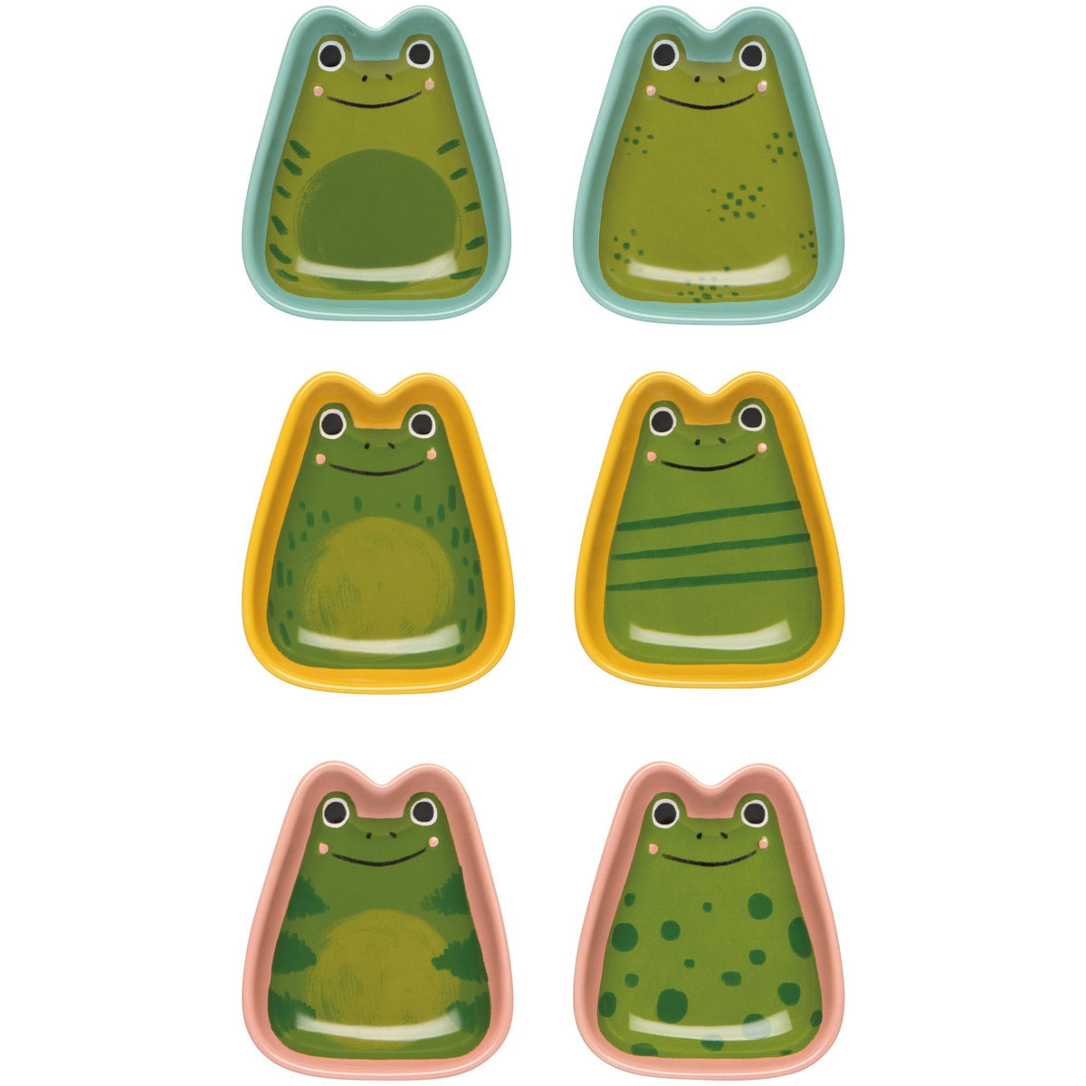 Danica Pinch &amp; Dip Bowls Set Of 4 Ribbit Frogs