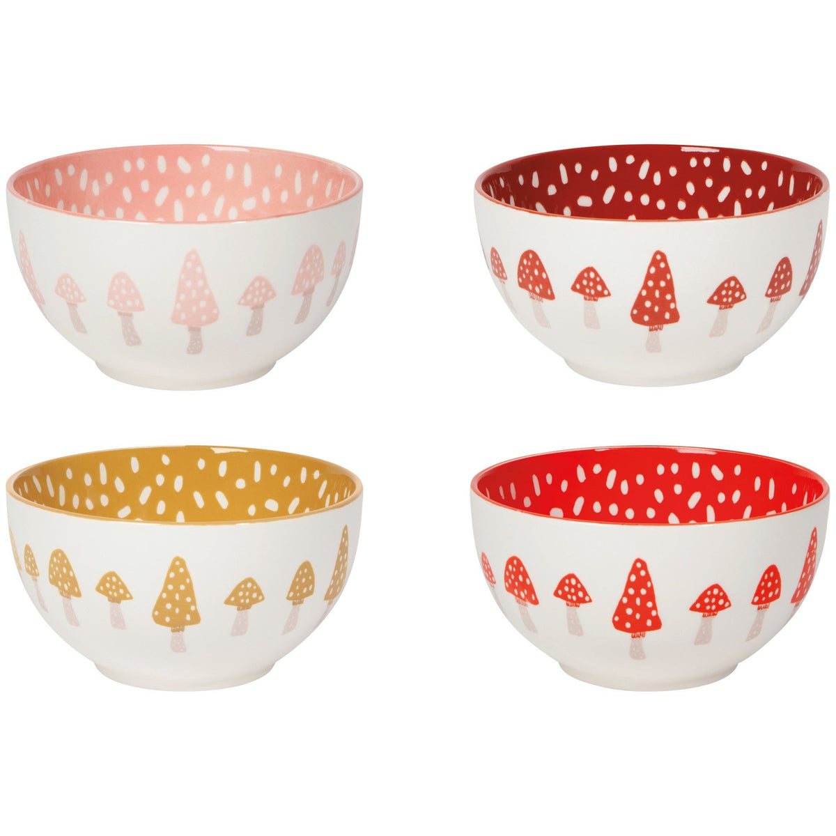 Danica Pinch &amp; Dip Bowls Set Of 4 Toadstool