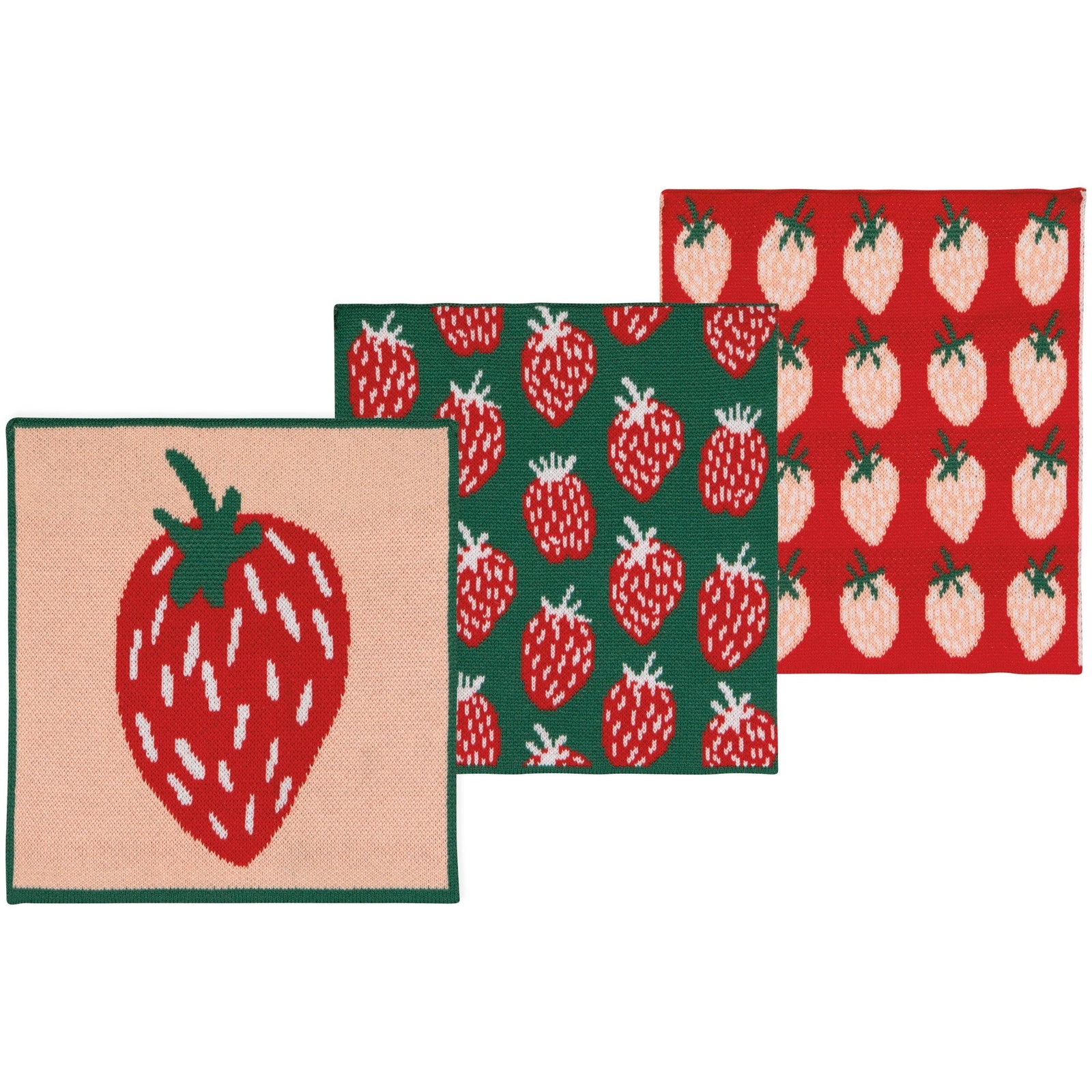 Danica Knit Dishcloth Berry Sweet Set Of 3