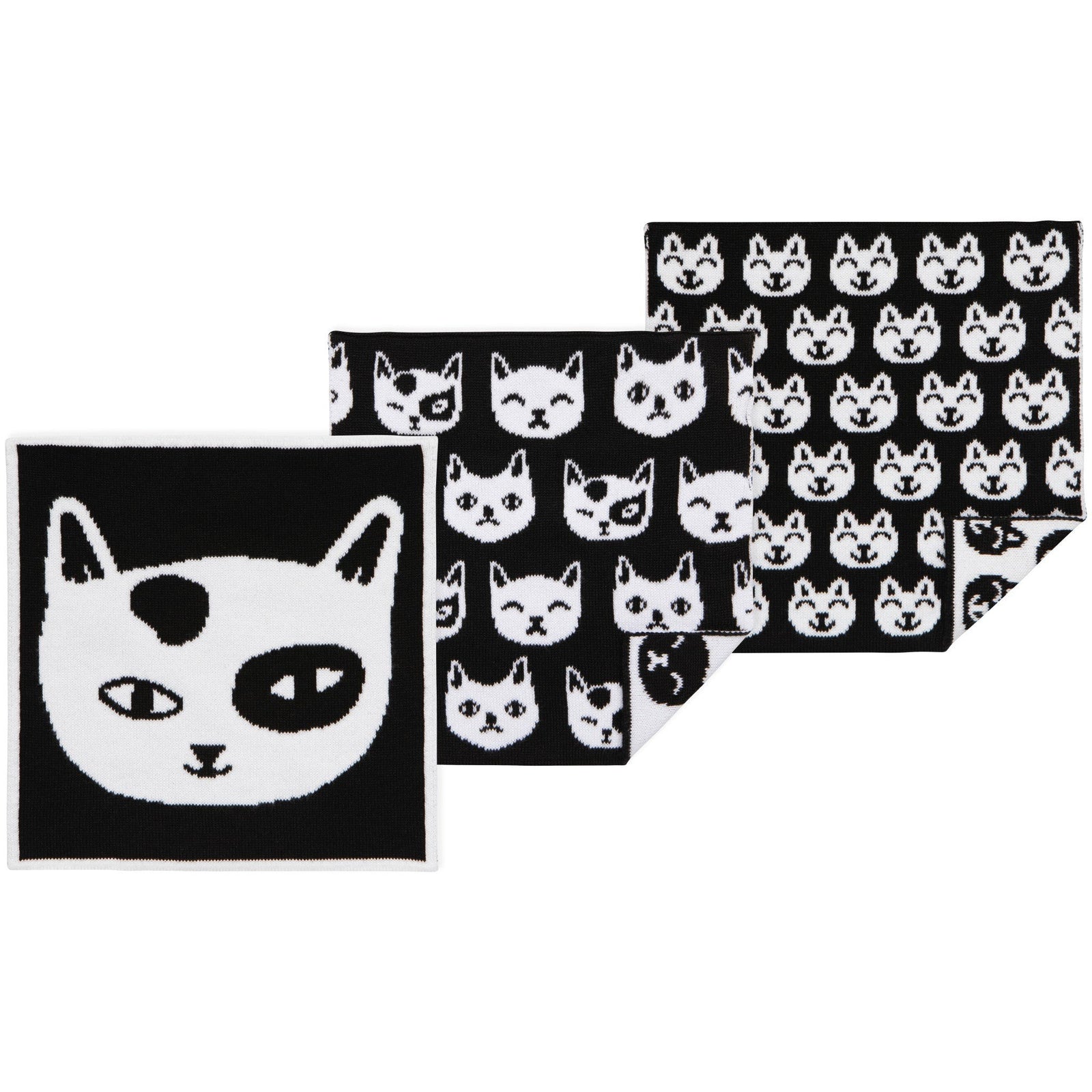 Danica Knit Dishcloth Feline Fine Set Of 3