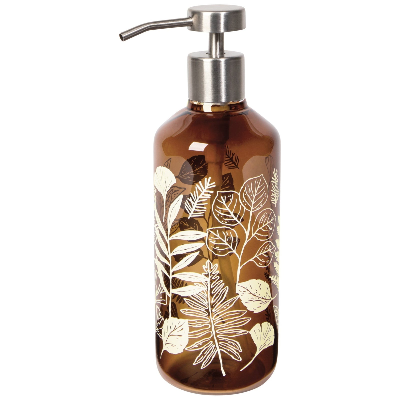 Now Designs Glass Soap Pump Fern & Frond