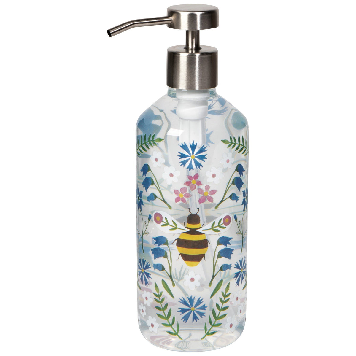 Now Designs Glass Soap Pump Bees Garden