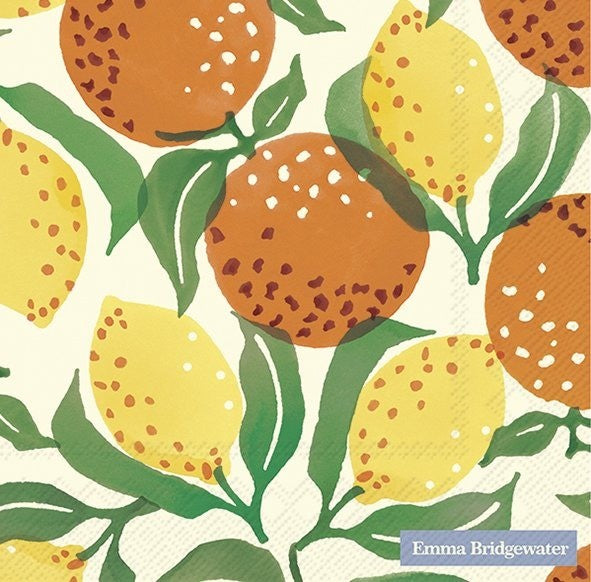 IHR Luncheon Napkin 20 Pack Orange & Lemons