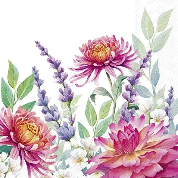 IHR Luncheon Napkin 20 Pack Colourful Garden