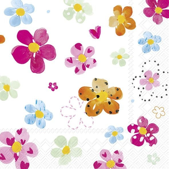 IHR Luncheon Napkin 20 Pack Joyful Flowers