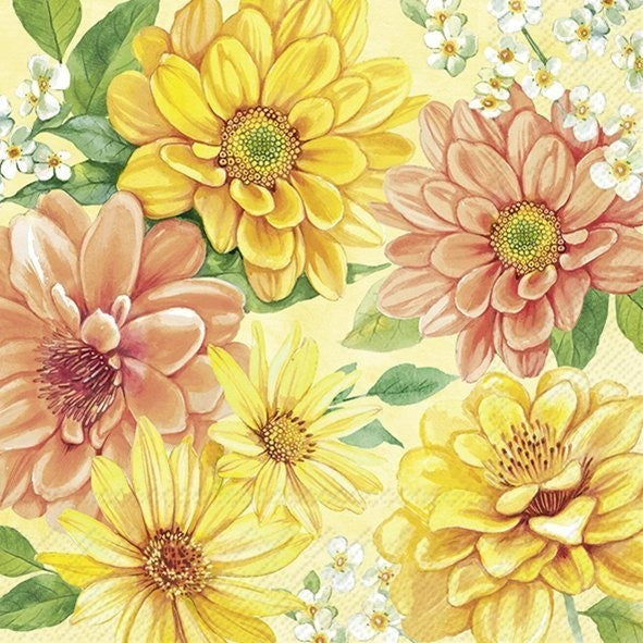 IHR Luncheon Napkin 20 Pack Hello Sunshine Yellow