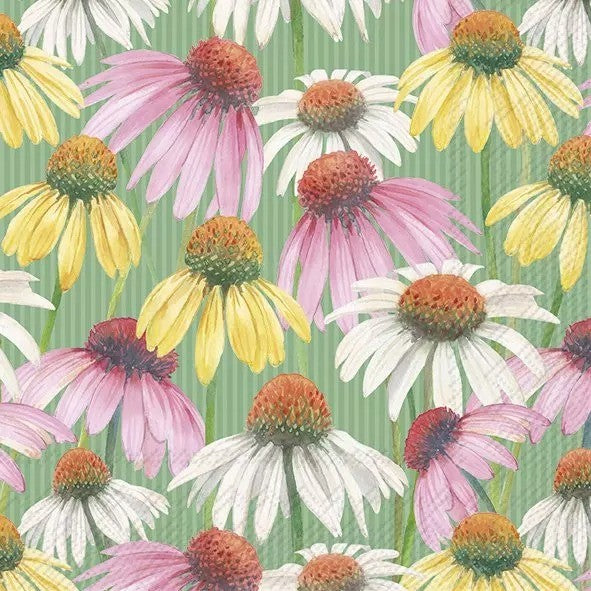 IHR Luncheon Napkin 20 Pack Pastel Garden Green